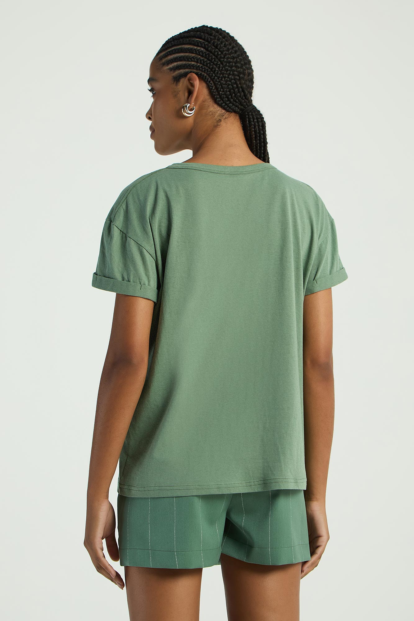 T-SHIRT SILK CRISTO GOLD - OLIVA P - OLIVA - 291445