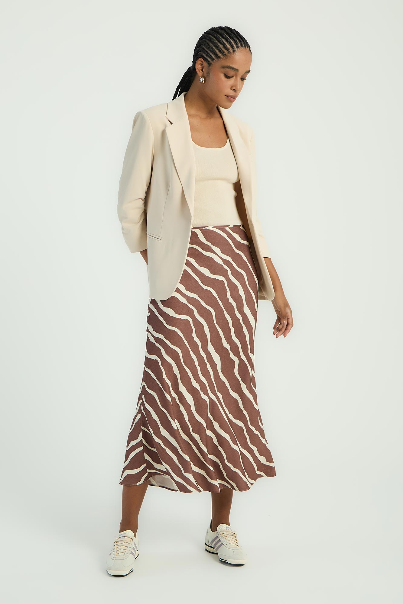 SAIA MIDI - ESTAMPA ANIMAL STRIPE P - EST ANIMAL STRIPE - 293411
