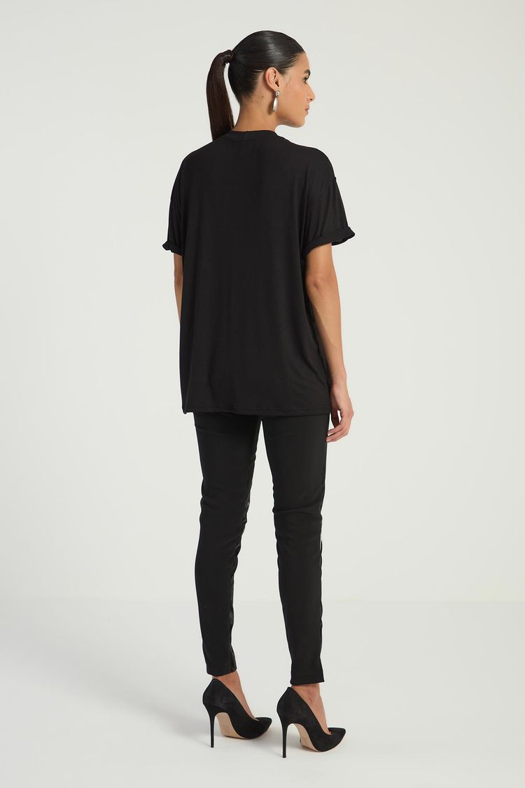 CALÇA CIGARRETE VINIL - PRETO PP - PRETO - 294374