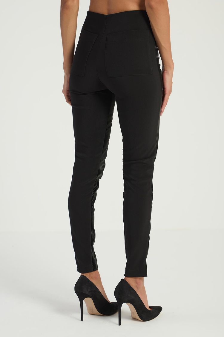 CALÇA CIGARRETE VINIL - PRETO PP - PRETO - 294375