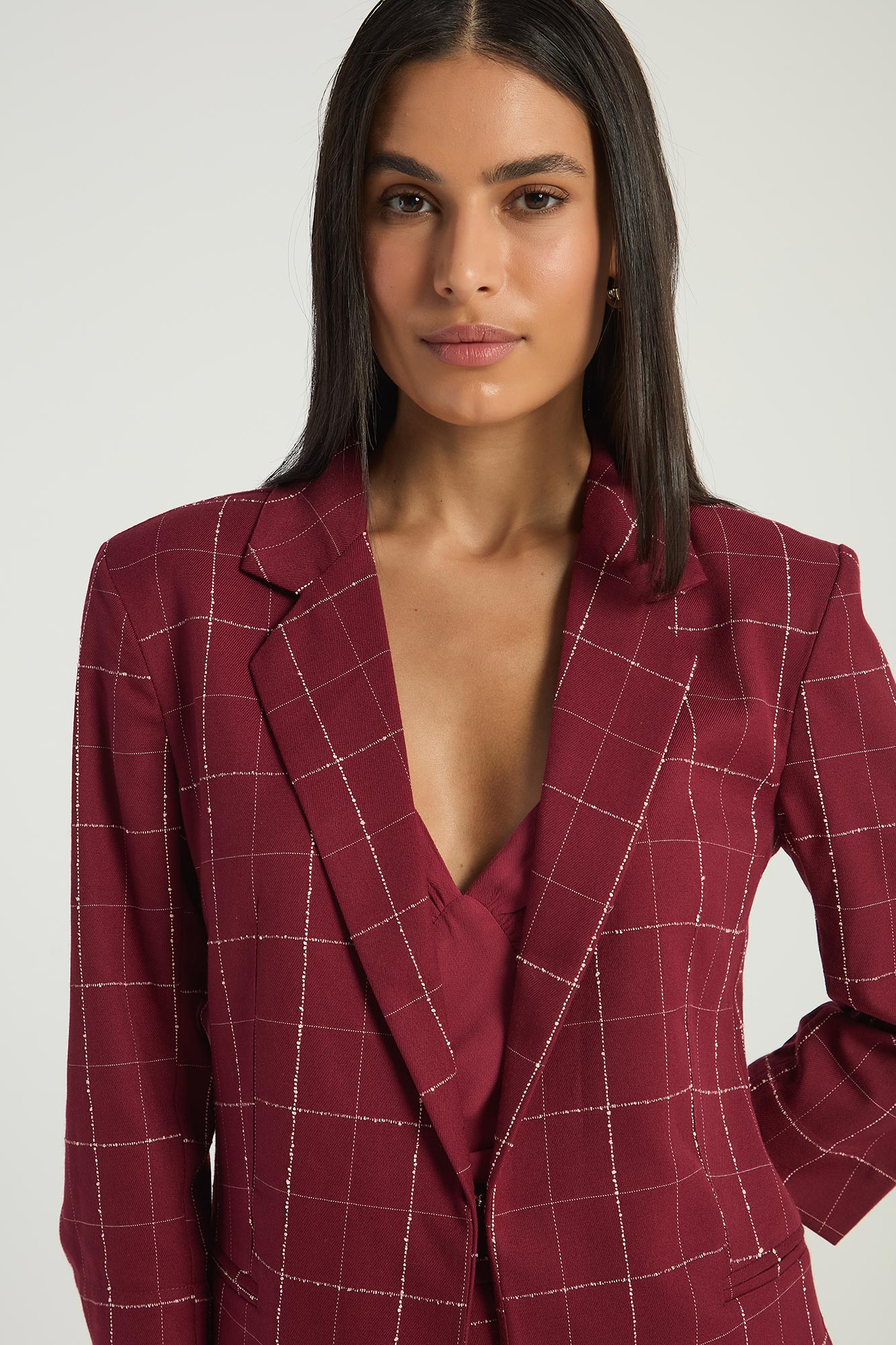 BLAZER OVERSIZED XADREZ-VERMELHO FORTE G - VERMELHO FORTE - 294596