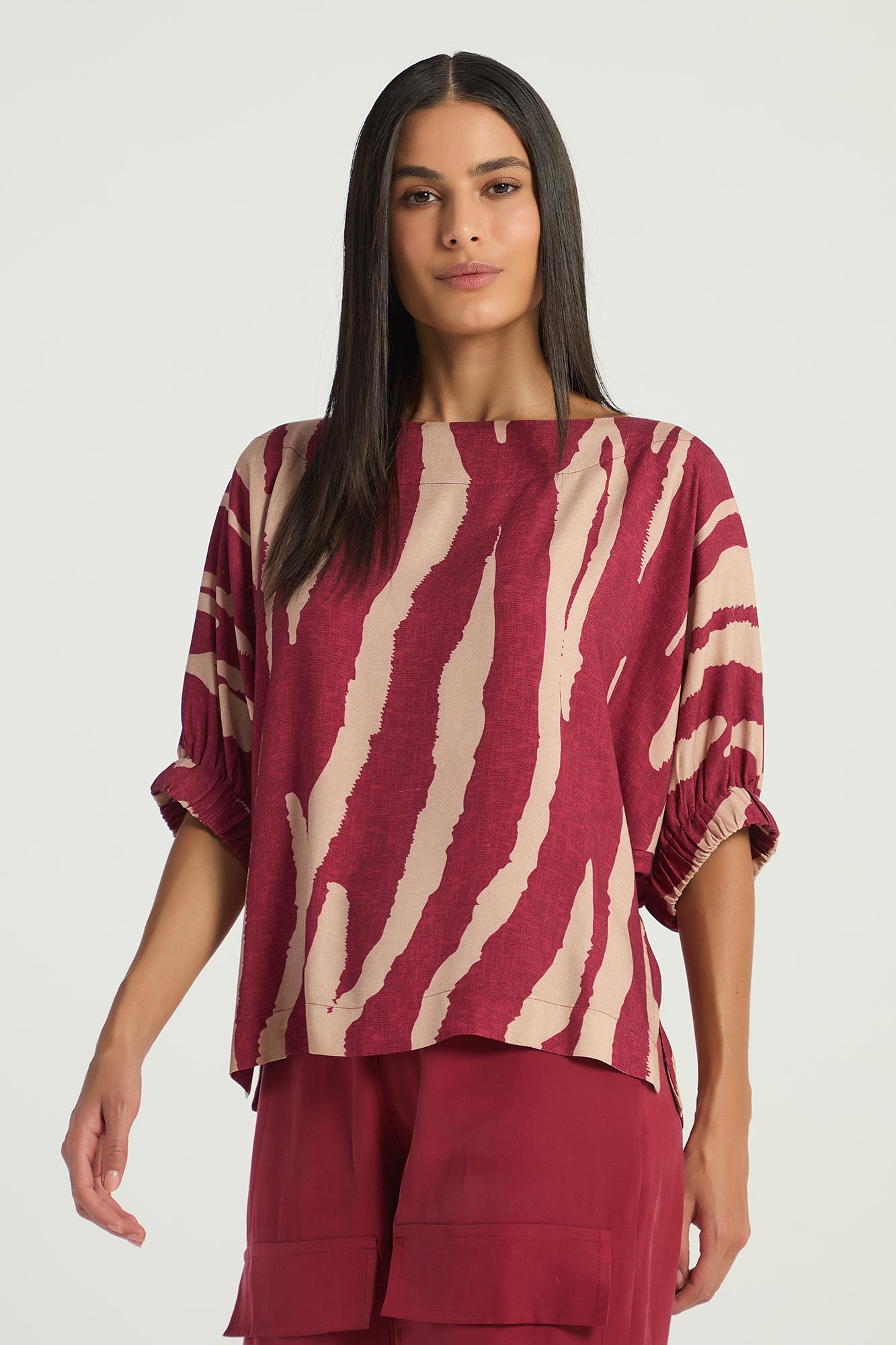 BLUSA AMPLA - ESTAMPA SAVANA GG - EST SAVANA - 294816