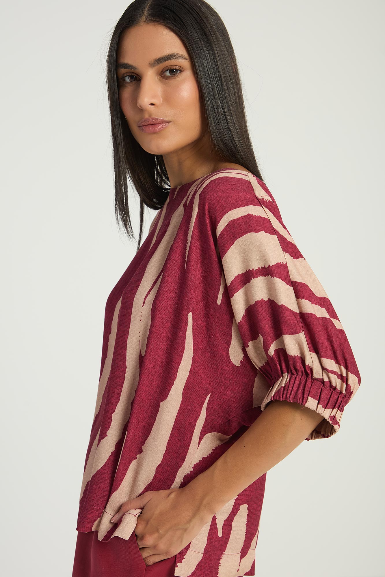 BLUSA AMPLA - ESTAMPA SAVANA GG - EST SAVANA - 294819