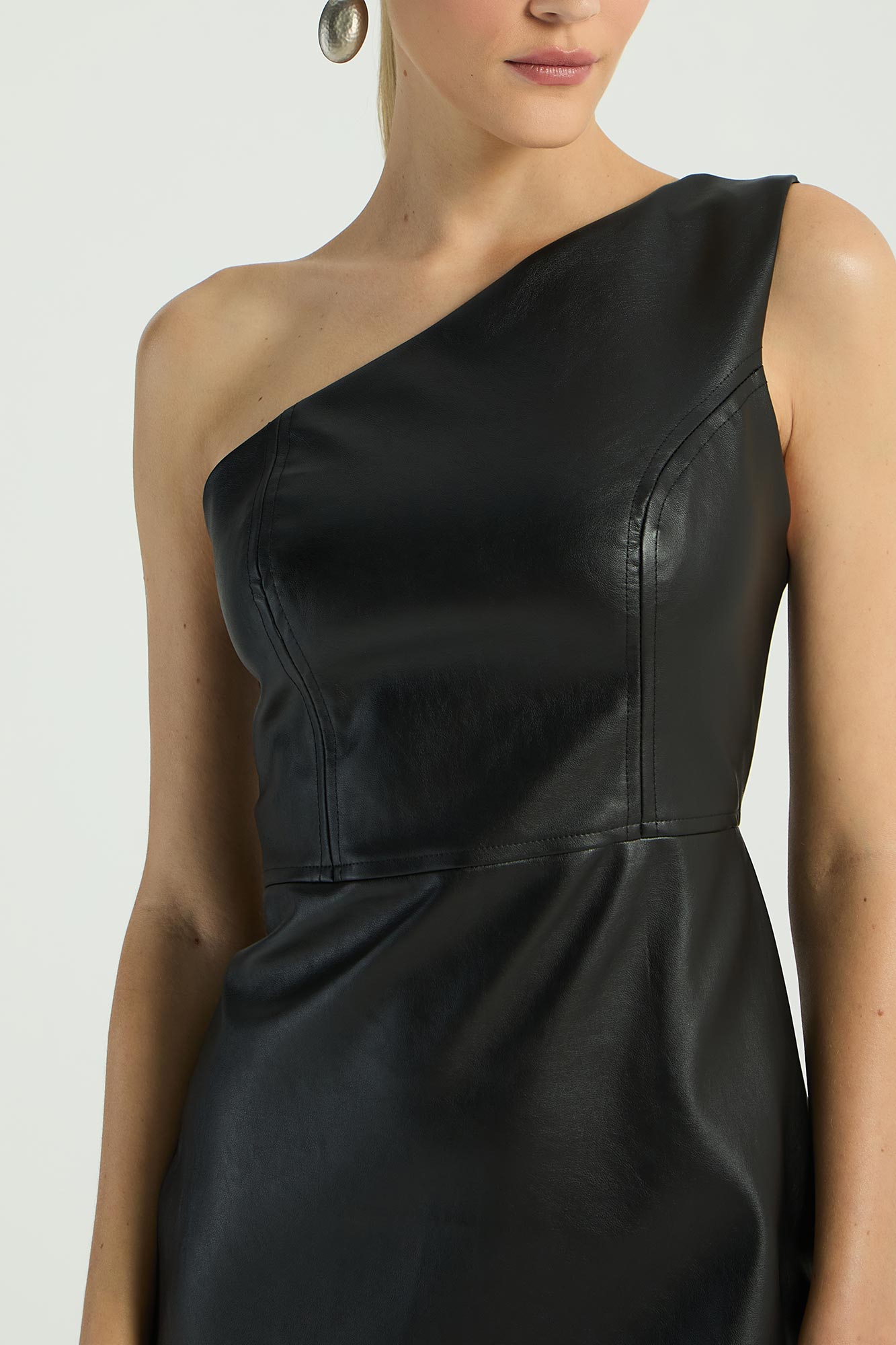 VESTIDO DE UM OMBRO - PRETO P - PRETO - 295762