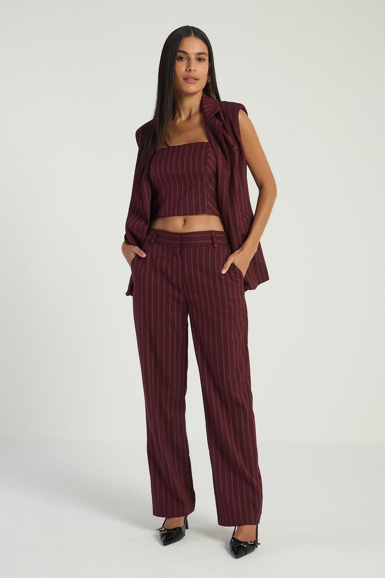 TOP LISTRADO TOMARA QUE CAIA - VERMELHO FORTE M - VERMELHO FORTE - 297157