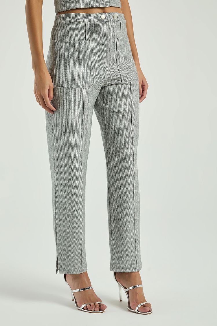 CALÇA BOLSO FRENTE-CINZA M - CINZA - 298356