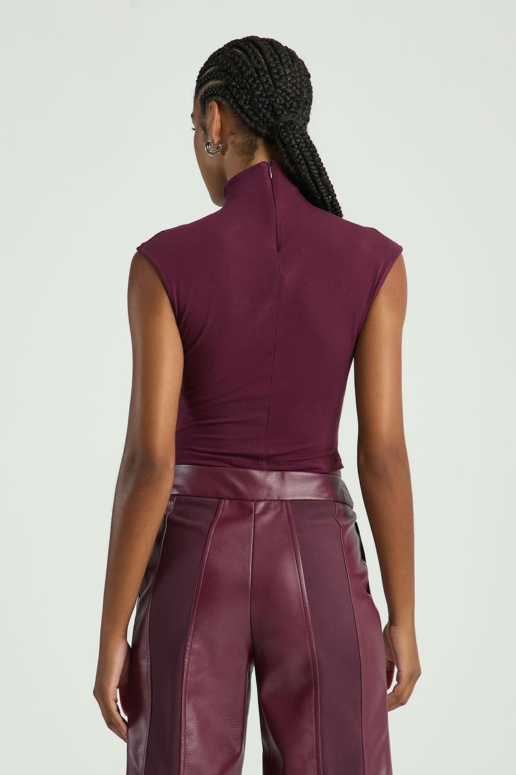 BLUSA GOLINHA ALTA-VINHO PP - VINHO - 299377