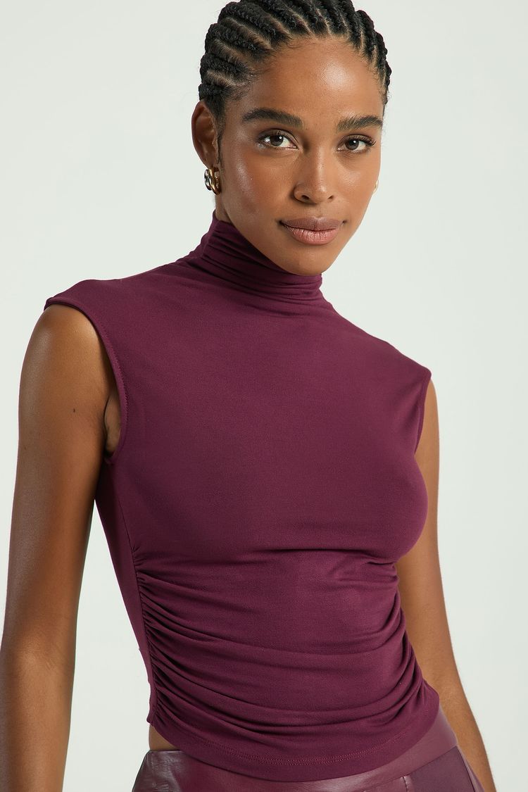 BLUSA GOLINHA ALTA-VINHO PP - VINHO - 299385