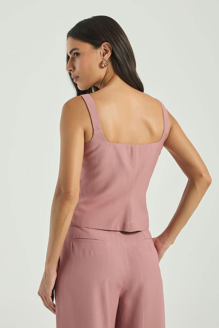 CORPETE 4 BOTÕES RISCA DE GIZ-ROSE M - ROSE - 300072