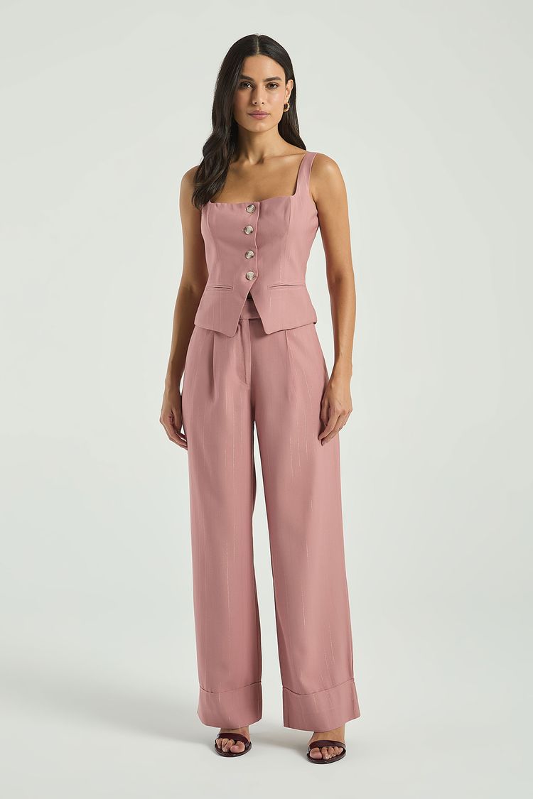 CORPETE 4 BOTÕES RISCA DE GIZ-ROSE M - ROSE - 300077