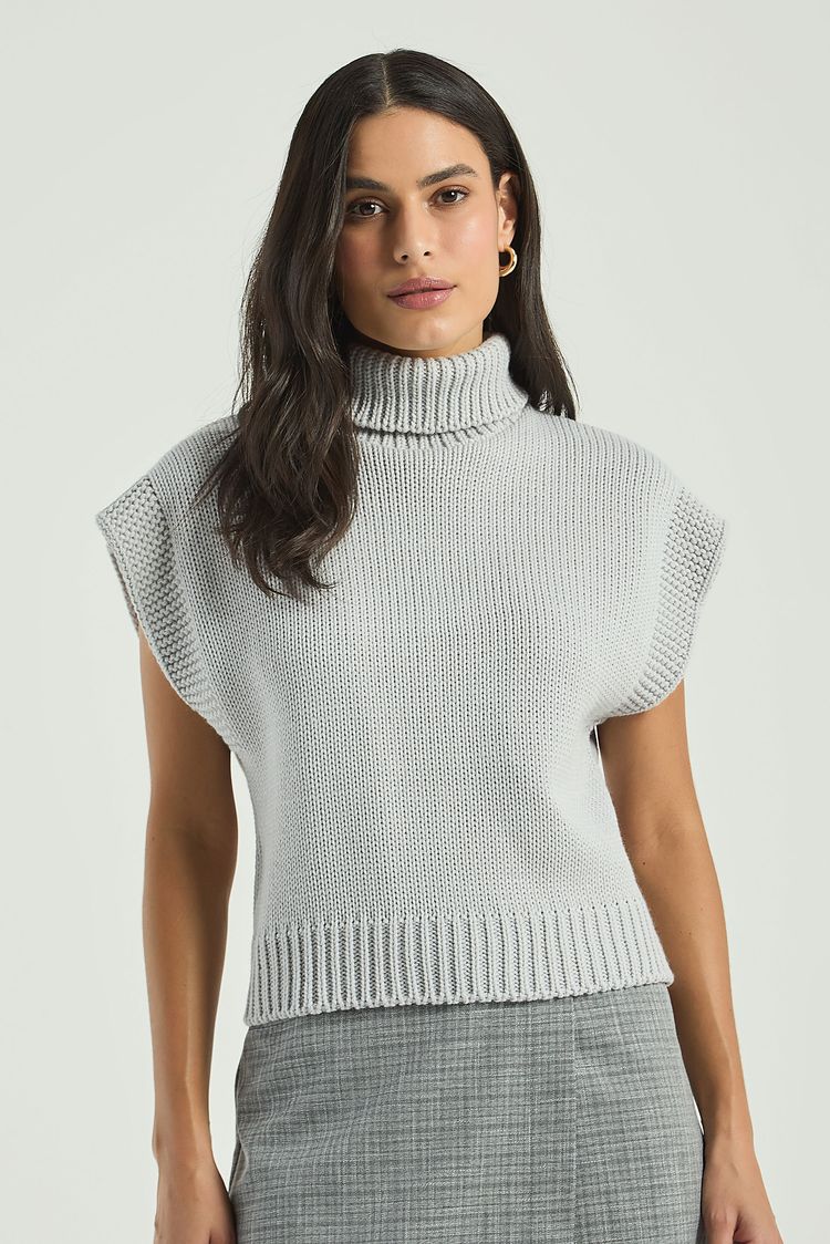 BLUSA TRICOT C/ GOLA-MOON M - MOON - 300559