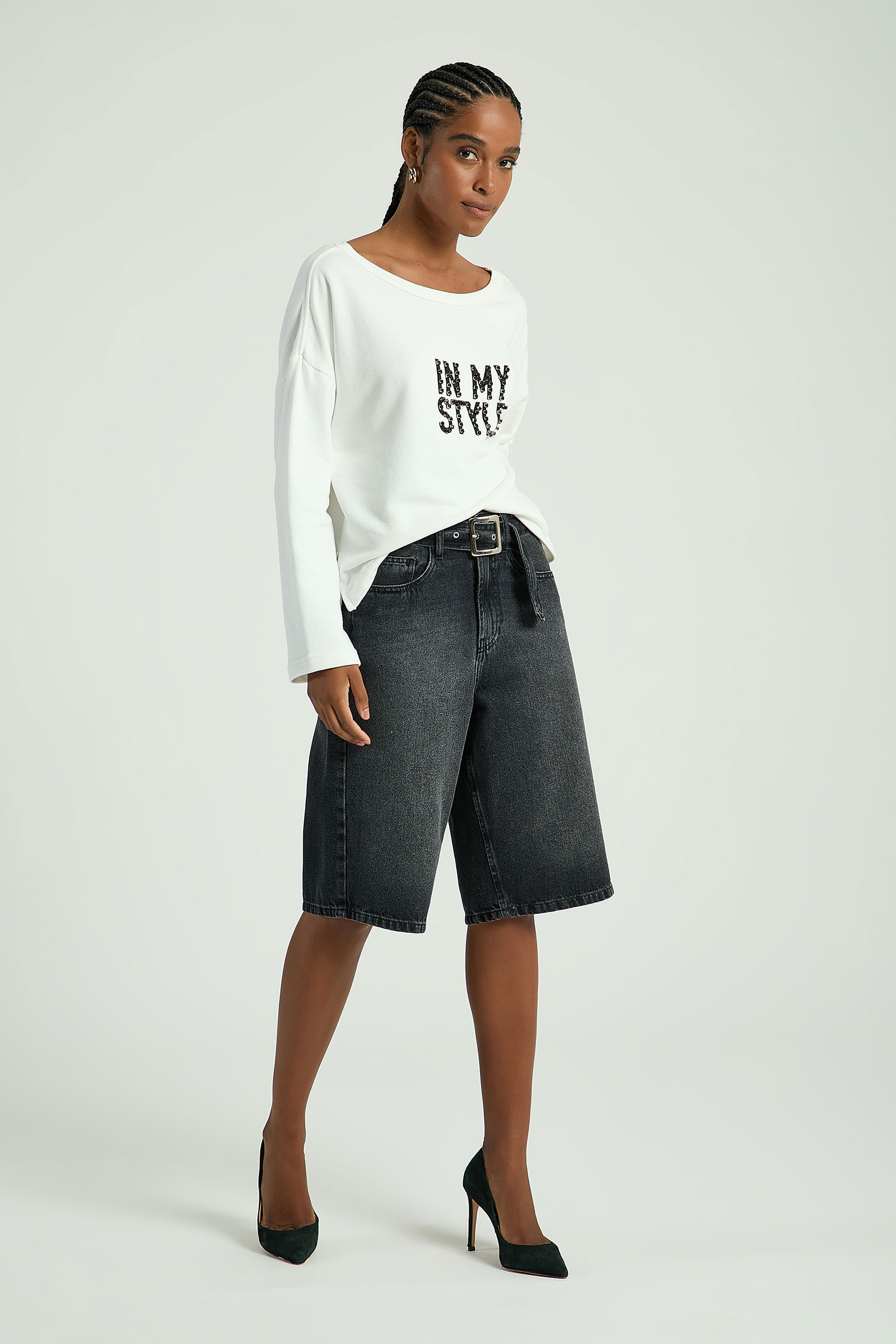 BLUSA MALHÃO COM SILK-OFF WHITE PP - OFF WHITE - 301135