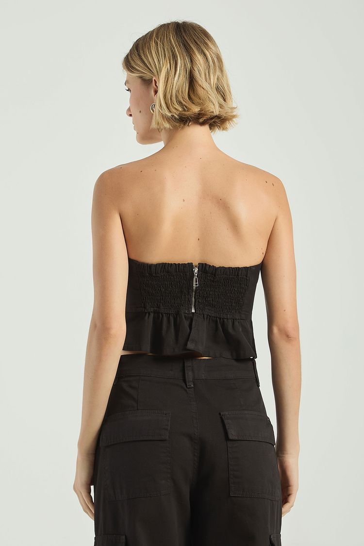 TOP TOMARA QUE CAIA EM SARJA COM TERMOCOLANTE - PRETO GG - PRETO - 302712