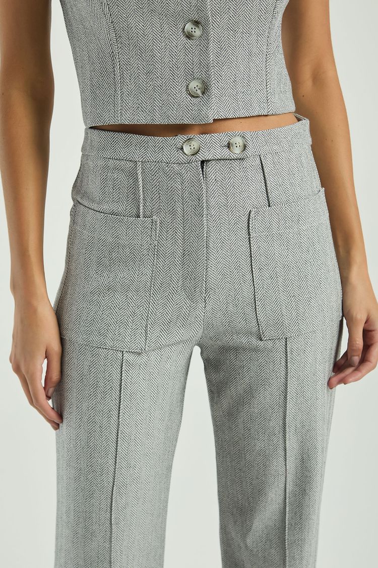 CALÇA BOLSO FRENTE-CINZA M - CINZA - 304388