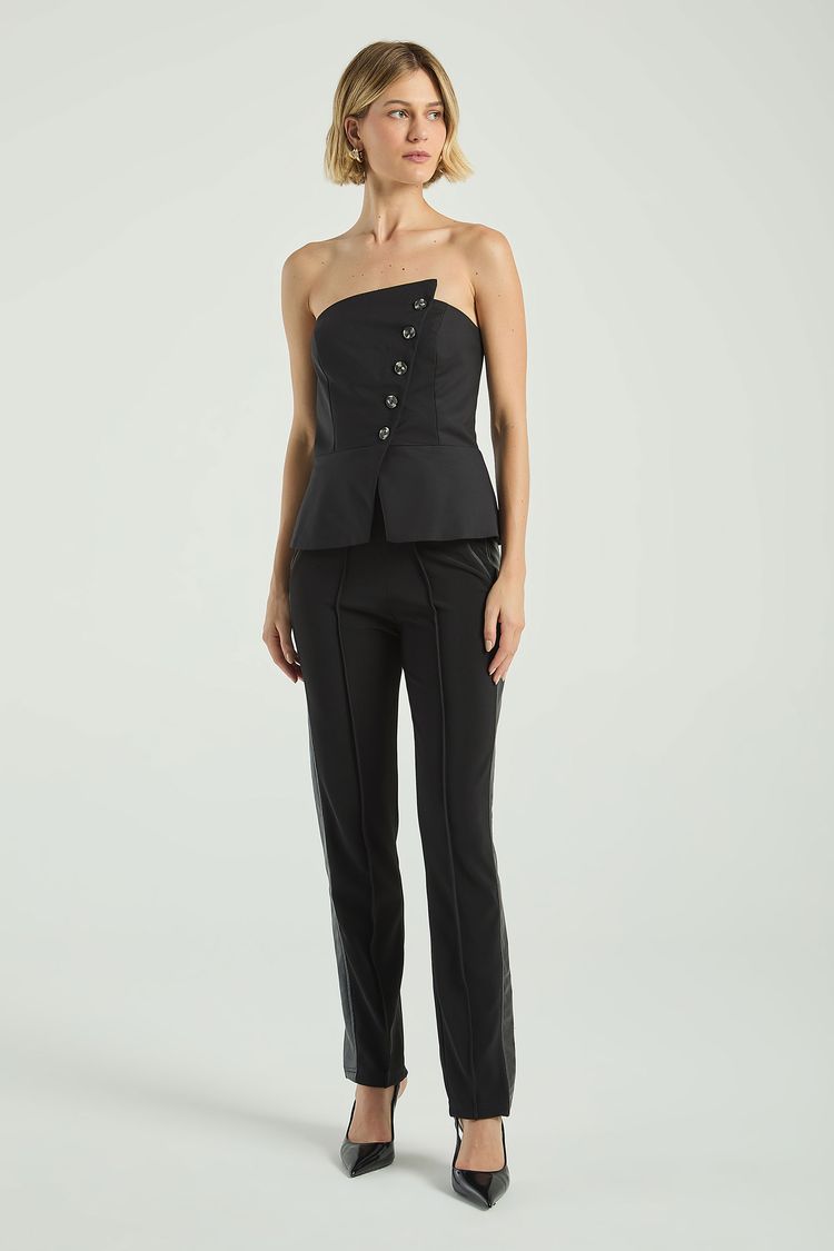 TQC 5 BOTÕES DIAGONAL-PRETO PP - PRETO - 304476