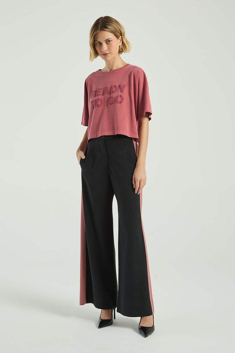 CALÇA BICOLOR-PRETO / ROSE GG - PRETO / ROSE - 304606