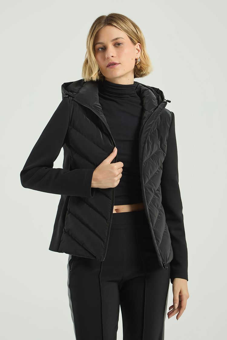 CASACO CAPUZ PUFFER-PRETO M - PRETO - 304997