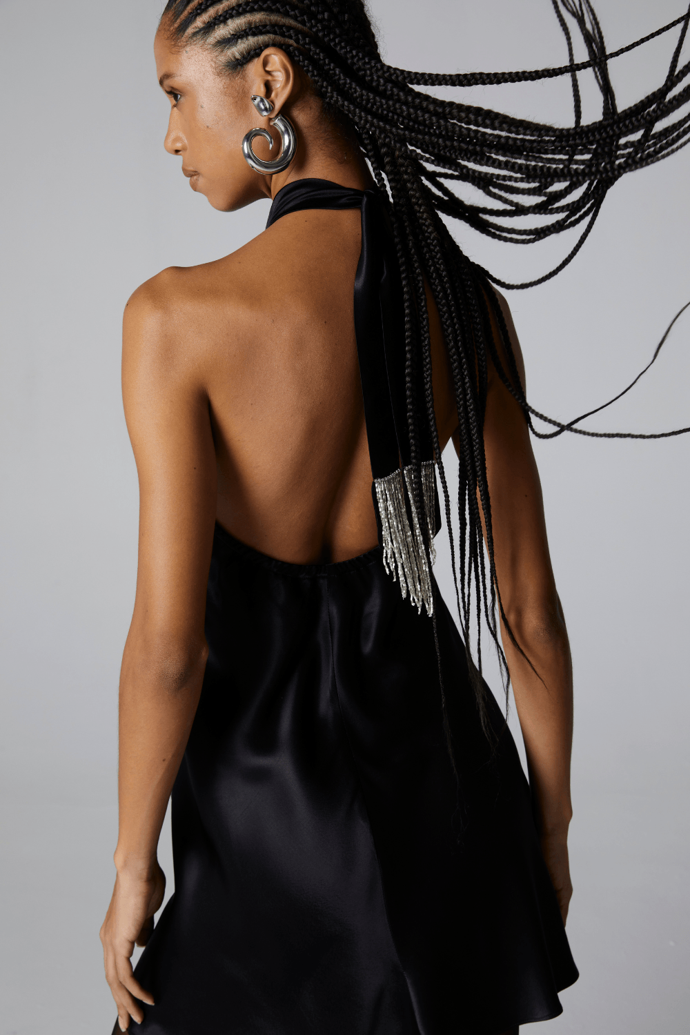 VESTIDO CURTO C/ FRANJA-PRETO PP - PRETO - 305268