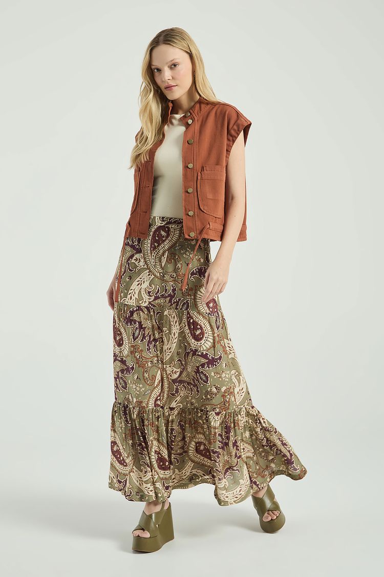 SAIA LONGA ESTAMPADA-EST MAXI CASHMERE G - EST MAXI CASHMERE - 305481