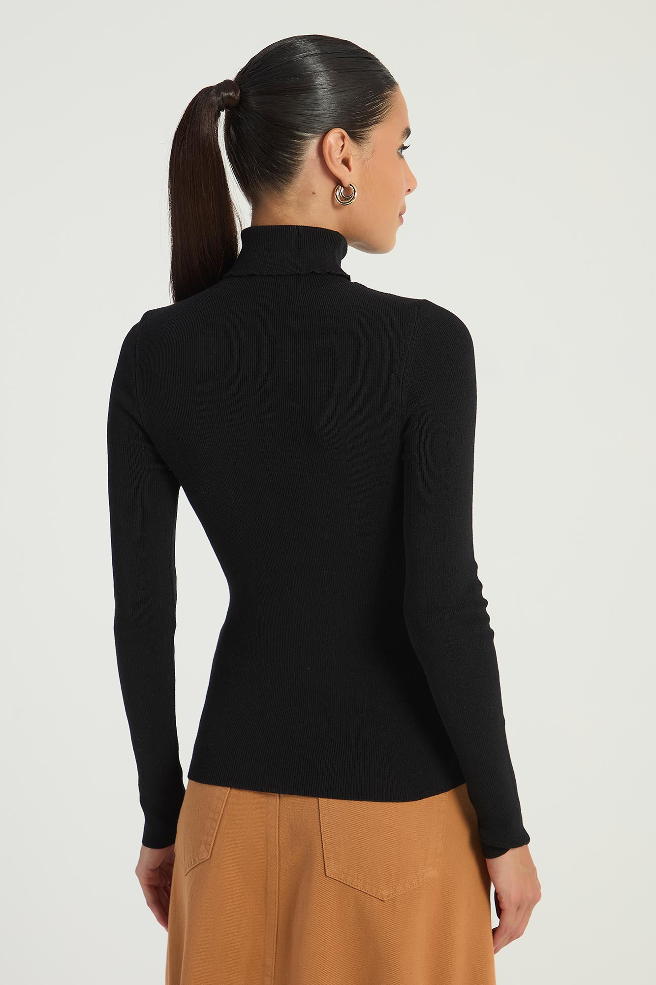 BLUSA GOLA  ALTA-PRETO PP - PRETO - 306079