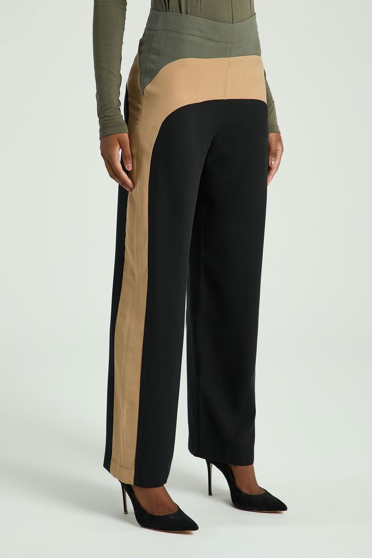 CALÇA MIX 3 CORES-VERDE / BEGE / PRETO P - VERDE / BEGE / PRETO - 306985