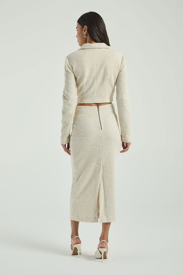 SAIA MIDI MALHA TWEED-AVEIA G - AVEIA - 308152
