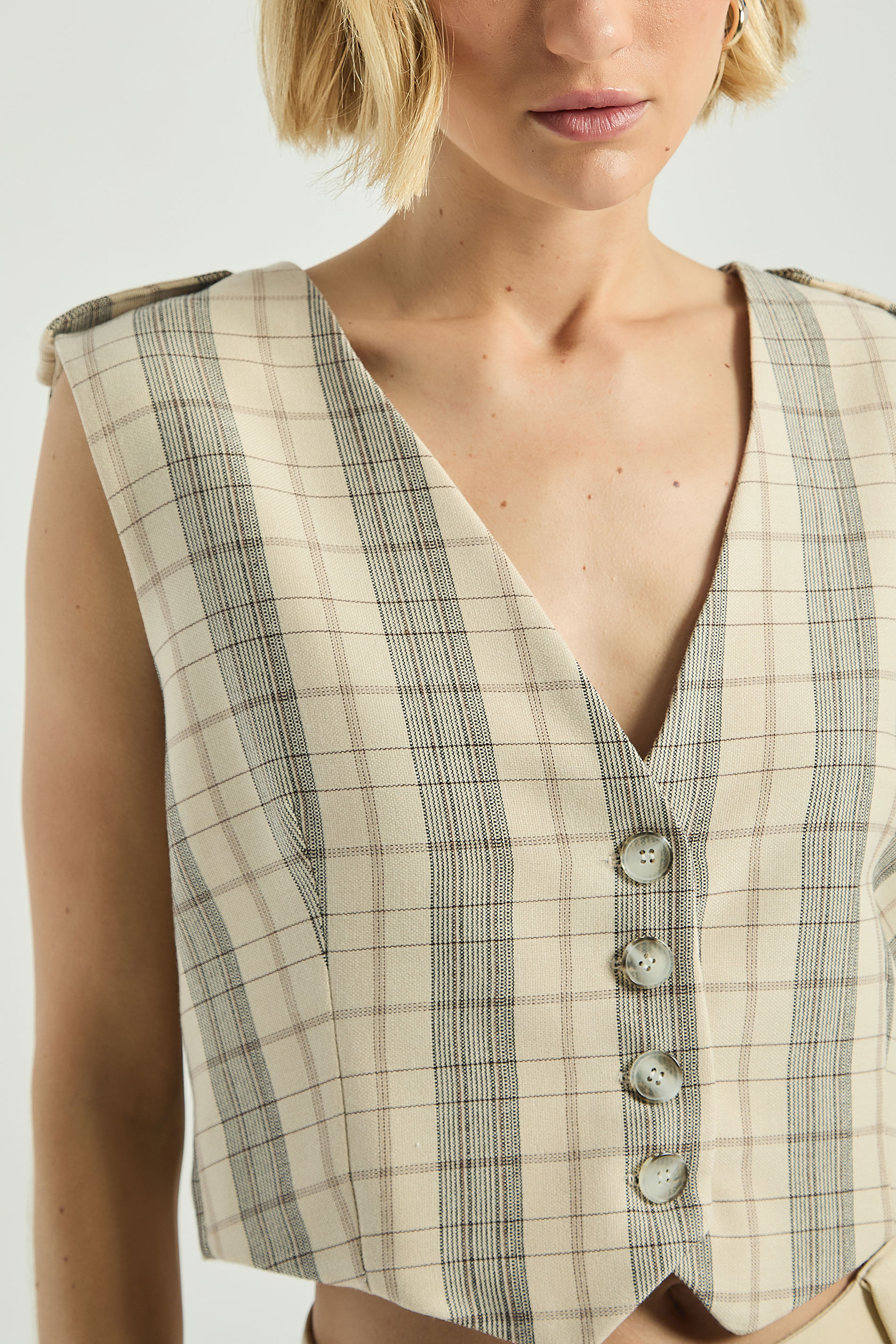 BLUSA ALETAS XADREZ-AVEIA G - AVEIA - 308196