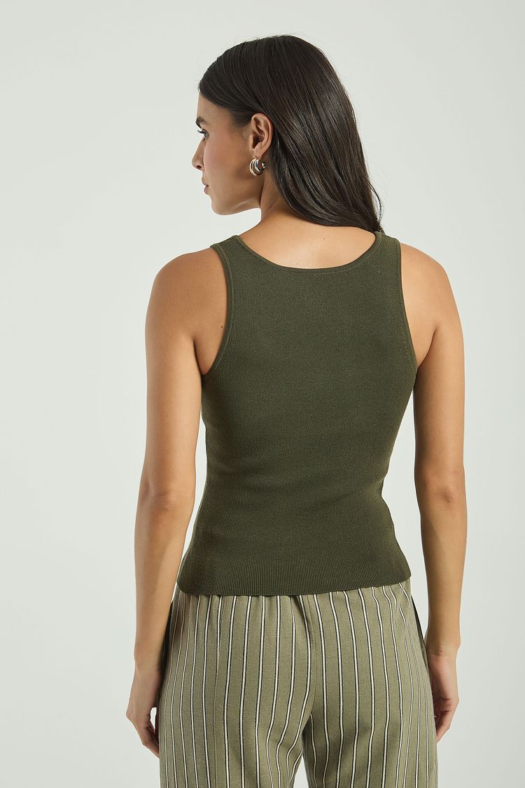 REGATA TRICOT BÁSICA-VERDE ESCURO PP - VERDE ESCURO - 308471