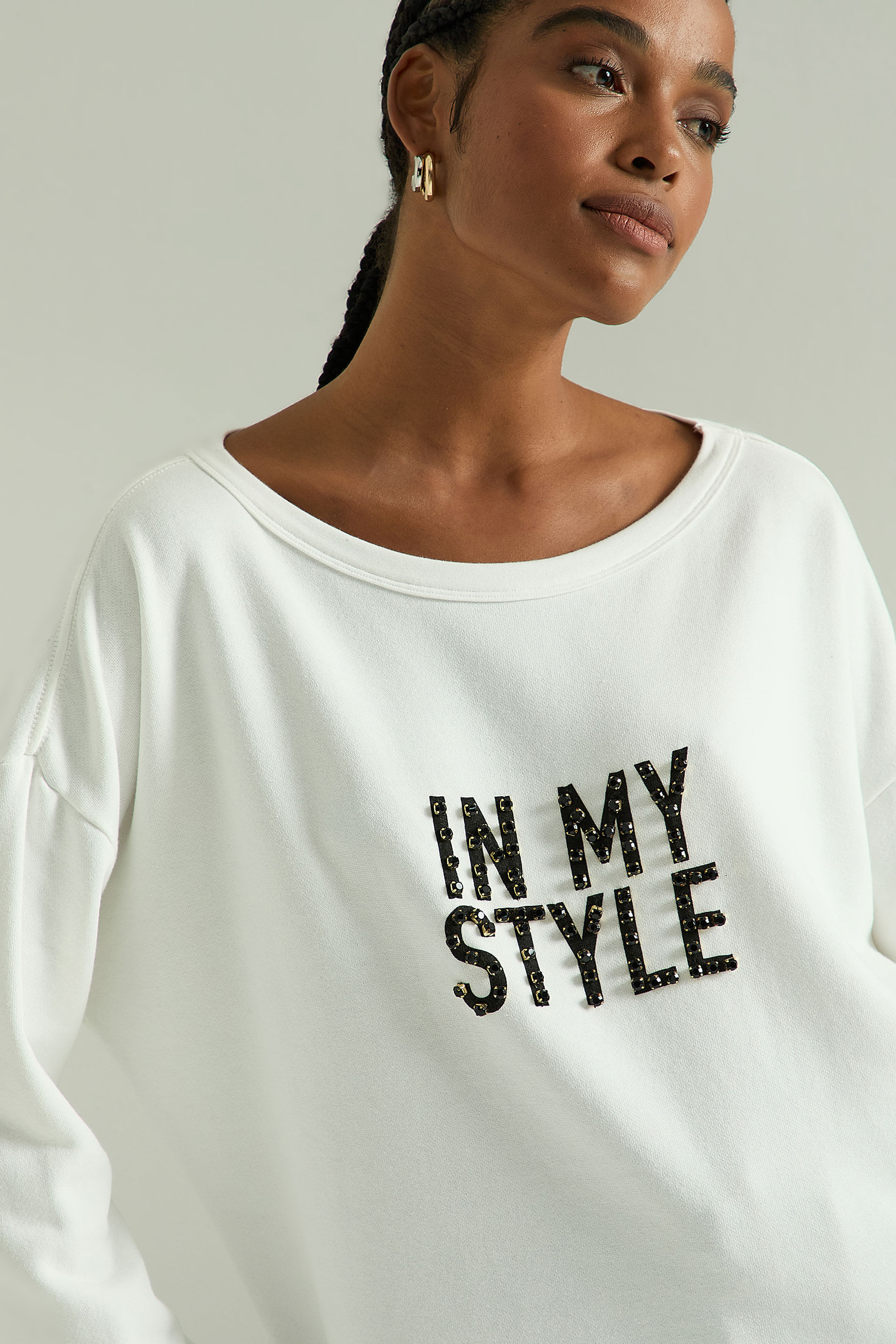 BLUSA MALHÃO COM SILK-OFF WHITE PP - OFF WHITE - 309435