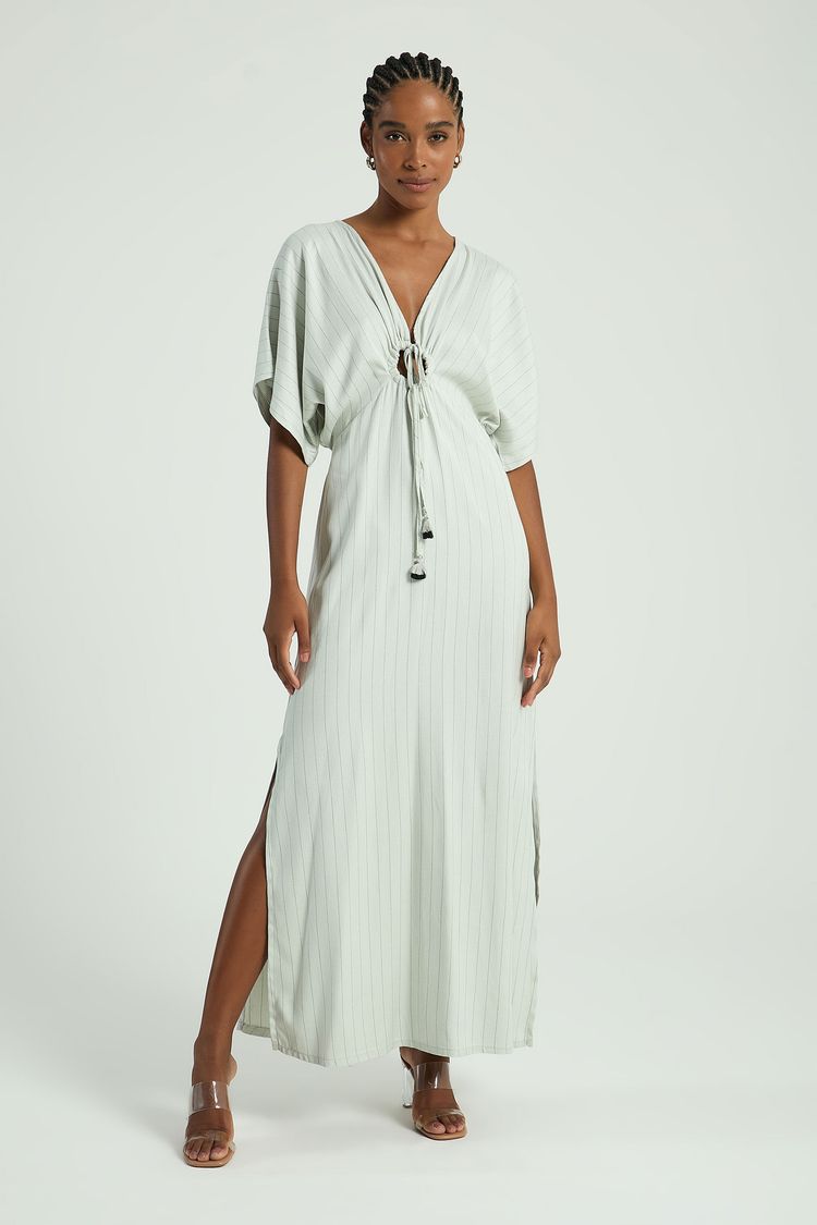 VESTIDO LONGO RISCAS FINAS-MOON / PRETO M - MOON / PRETO - 310718
