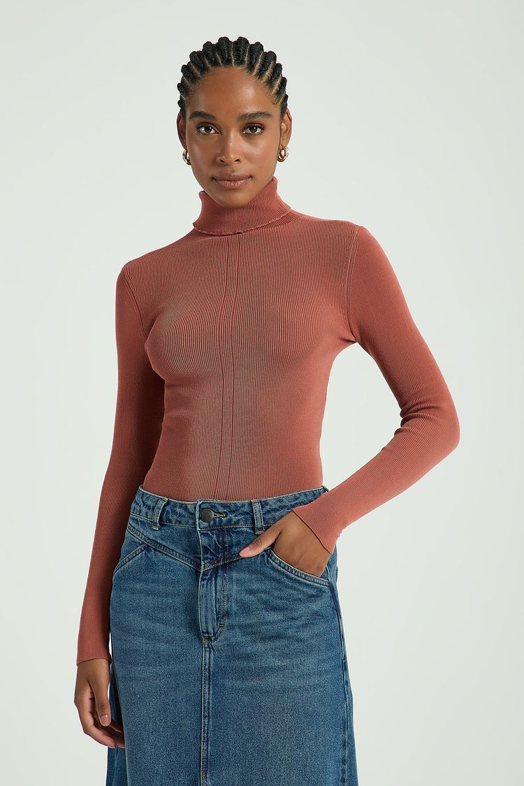 BLUSA GOLA  ALTA-ROSE PP - ROSE - 311048