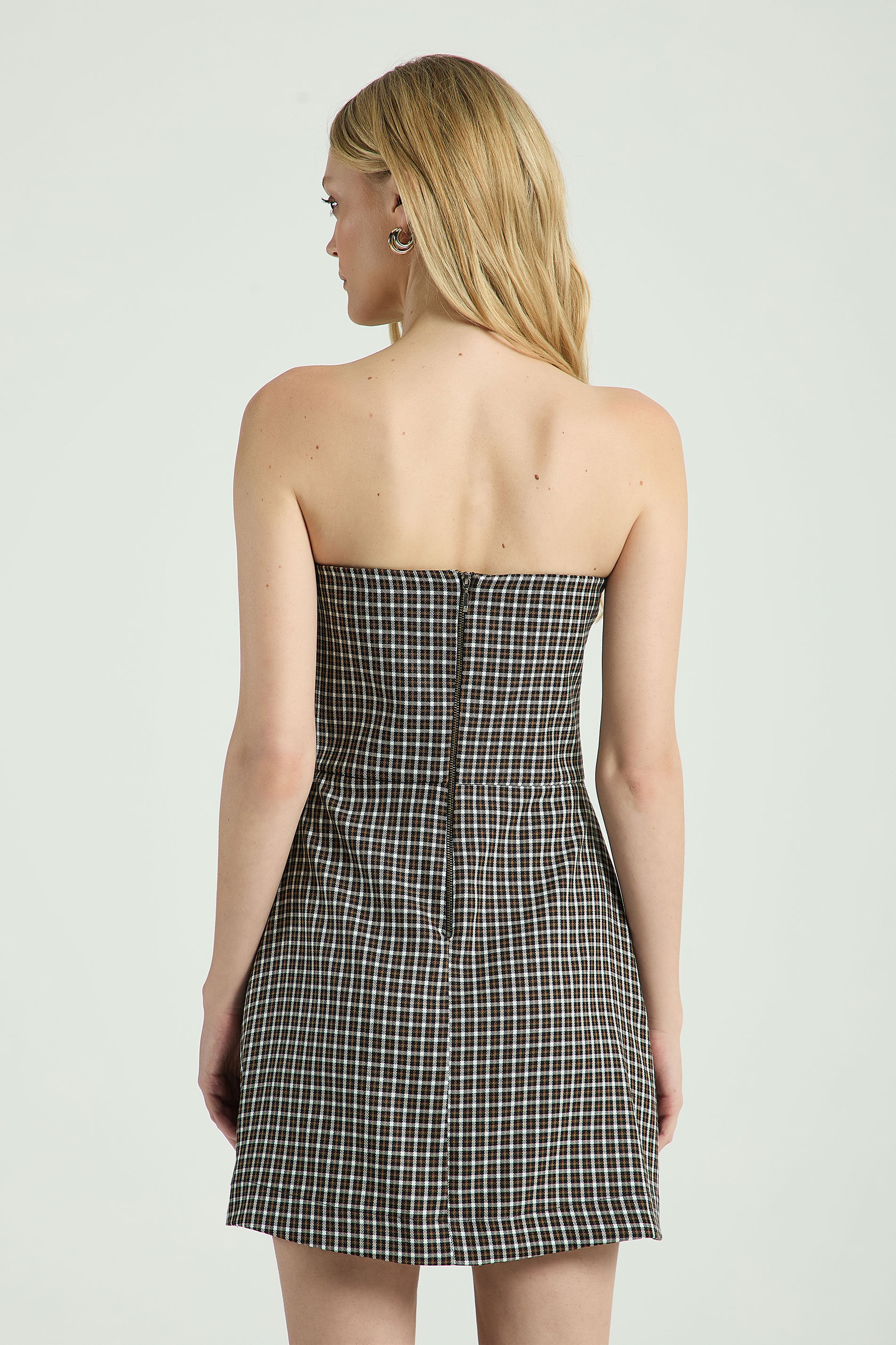 VESTIDO TQC MINI XADREZ-PRETO PP - PRETO - 311775