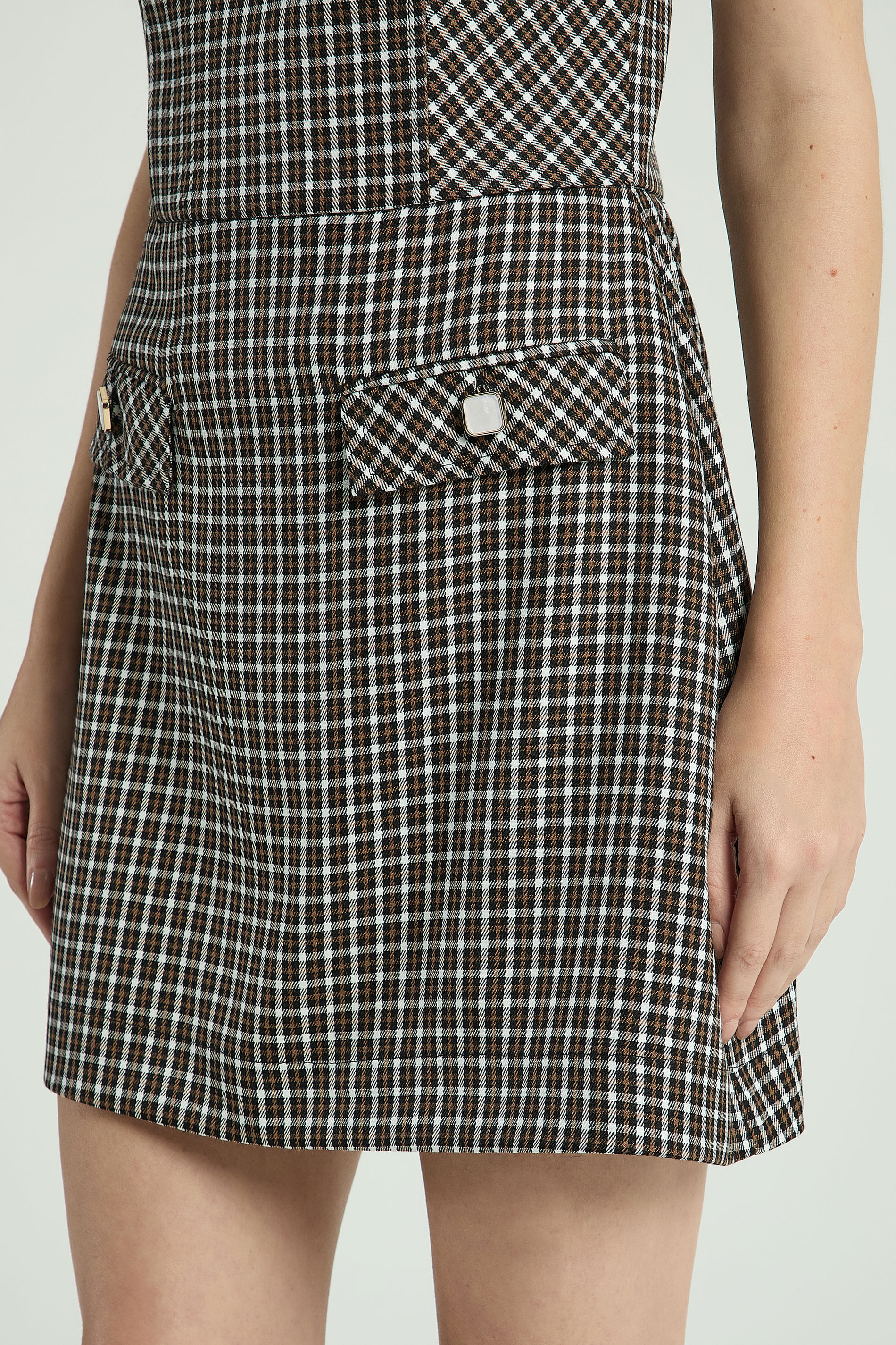 VESTIDO TQC MINI XADREZ-PRETO PP - PRETO - 311776