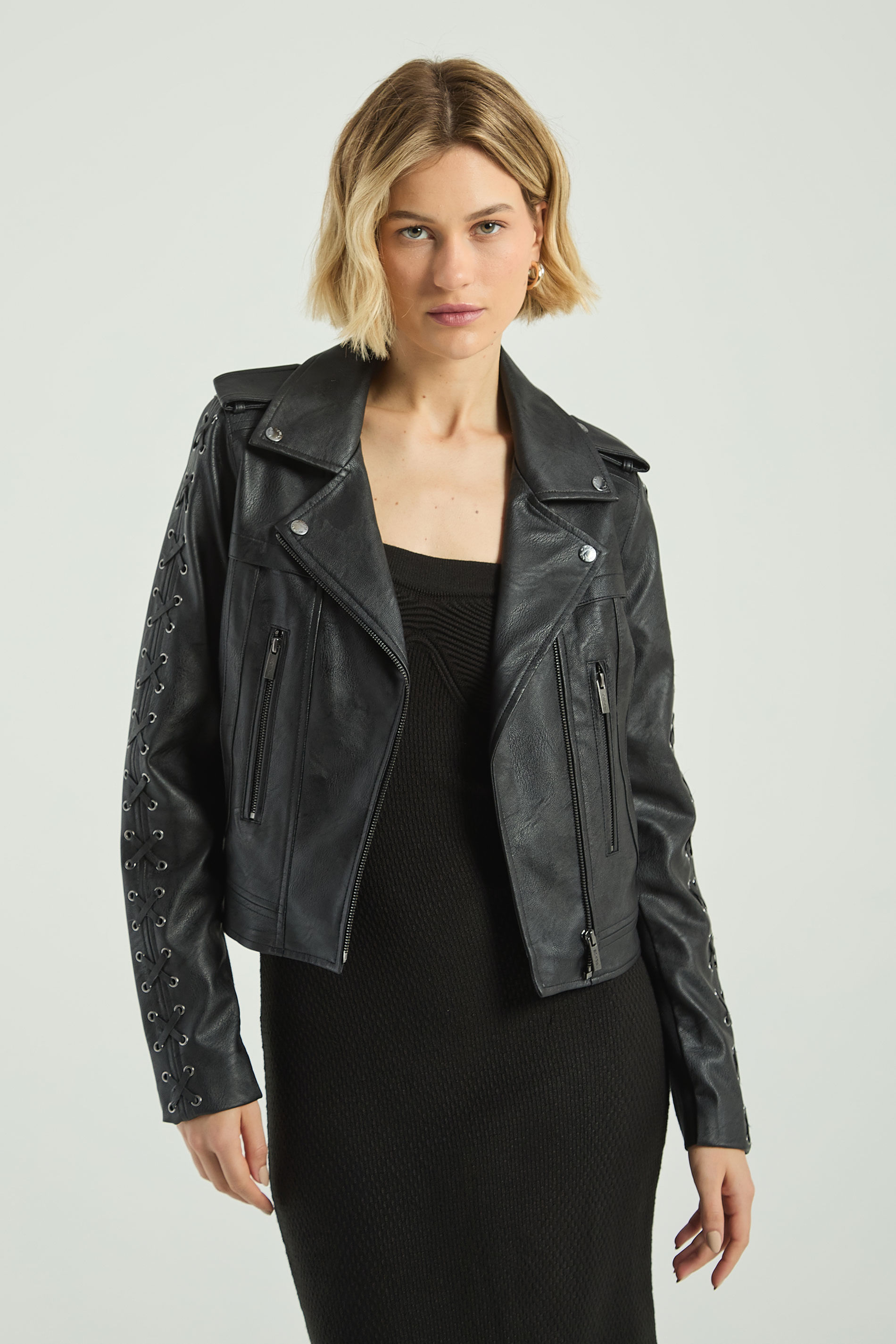 JAQUETA MANGA ILHÓS-PRETO G - PRETO - 312093