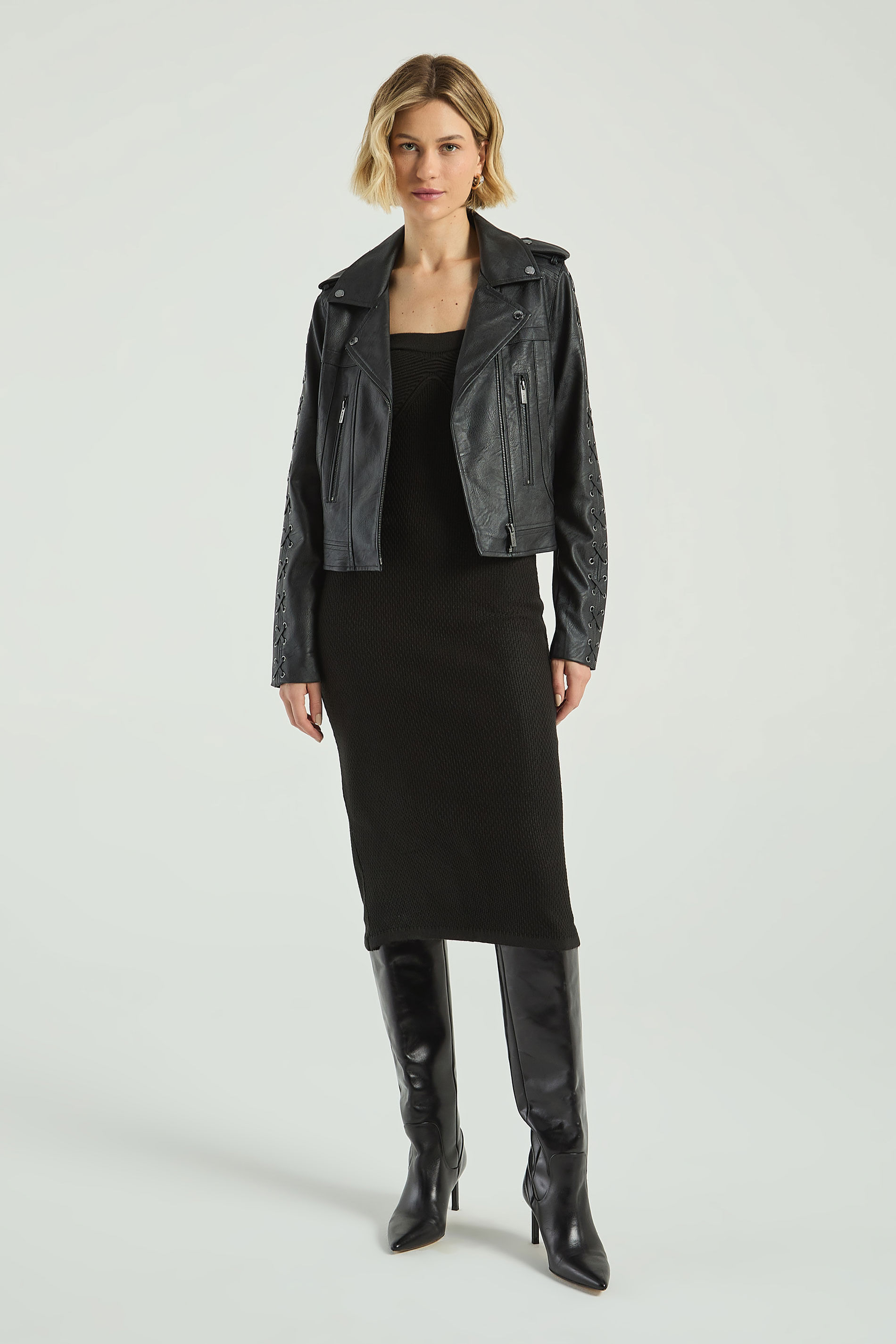 JAQUETA MANGA ILHÓS-PRETO G - PRETO - 312094