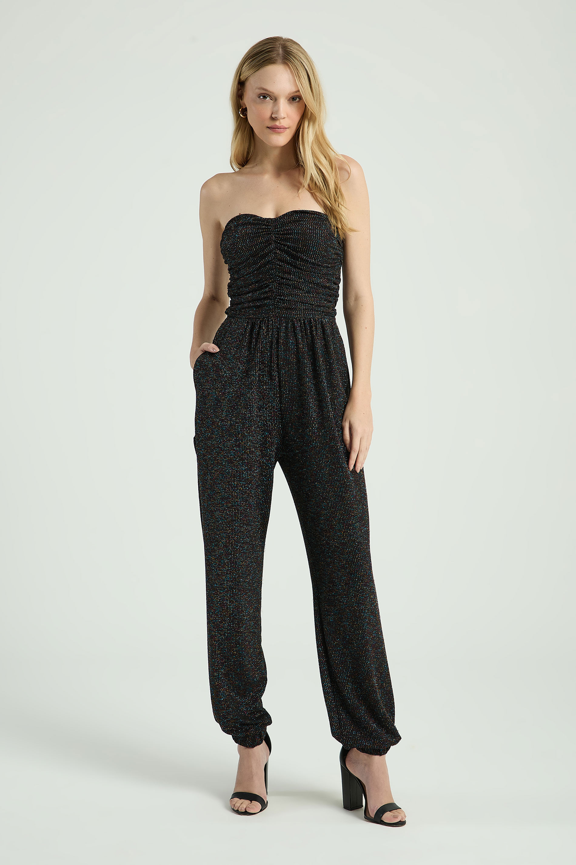 MACACÃO RISCA DE GIZ LUREX-PRETO / COLORIDO P - PRETO / COLORIDO - 312266