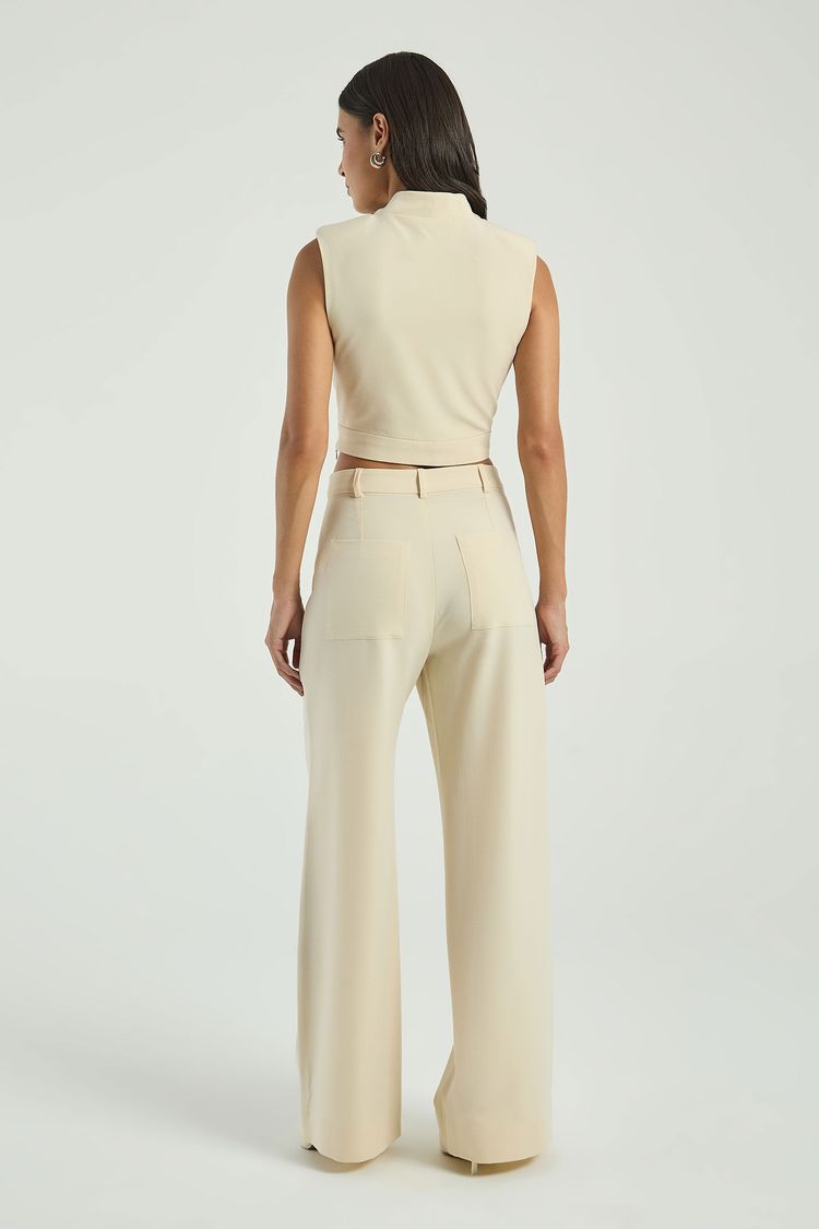 CALÇA COM BOLSOS LAPELA-AVEIA M - AVEIA - 312824