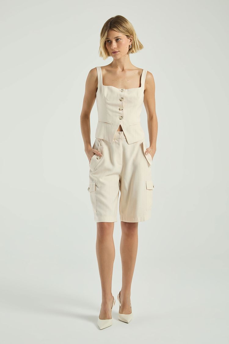 CORPETE 4 BOTÕES RISCA DE GIZ-AVEIA G - AVEIA - 313027