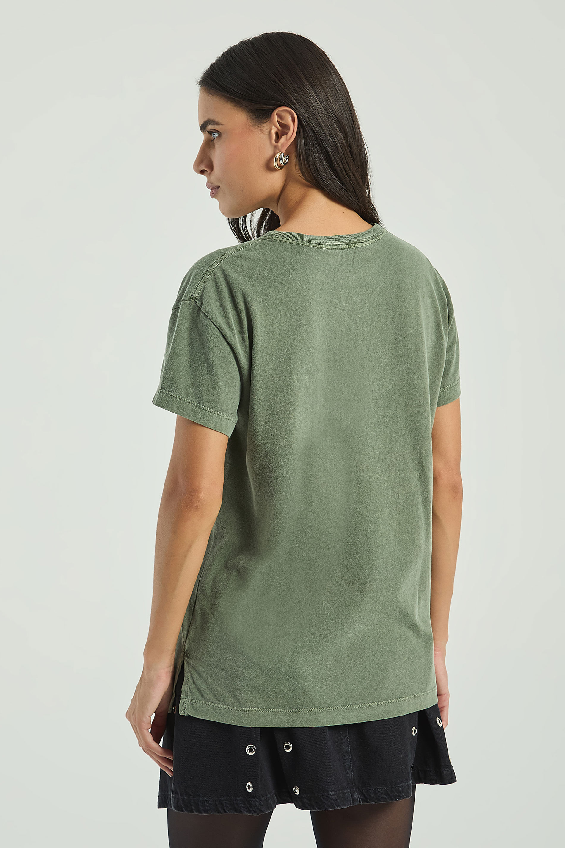 T-SHIRT SILK STOP ME-CINZA ESVERDEADO M - CINZA ESVERDEADO - 313264