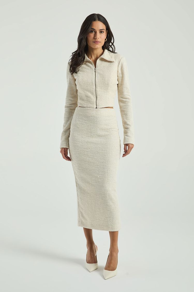 CASAQUETO MALHA TWEED-AVEIA G - AVEIA - 313787