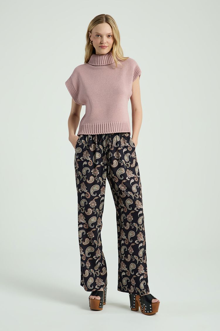 CALÇA ESTAMPADA COM BOLSOS LATERAIS-EST FLORAL PAISLEY P - EST FLORAL PAISLEY - 314289