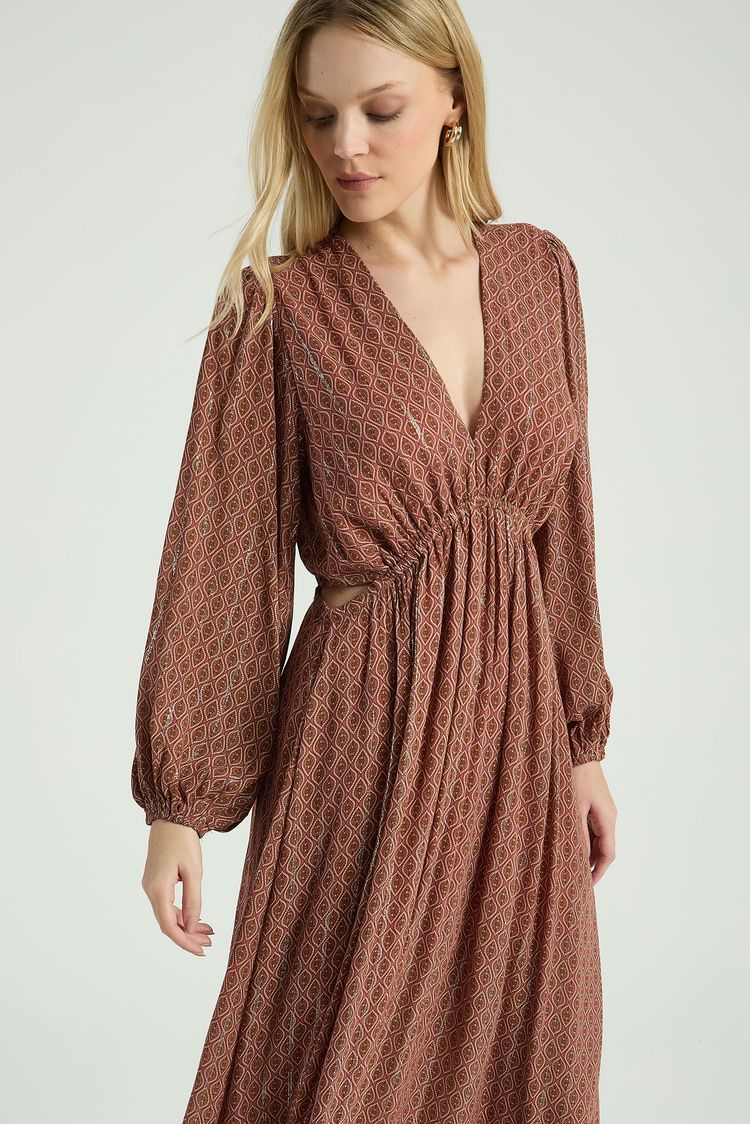 VESTIDO LONGO GGT BOHO-ROSE PP - ROSE - 314836