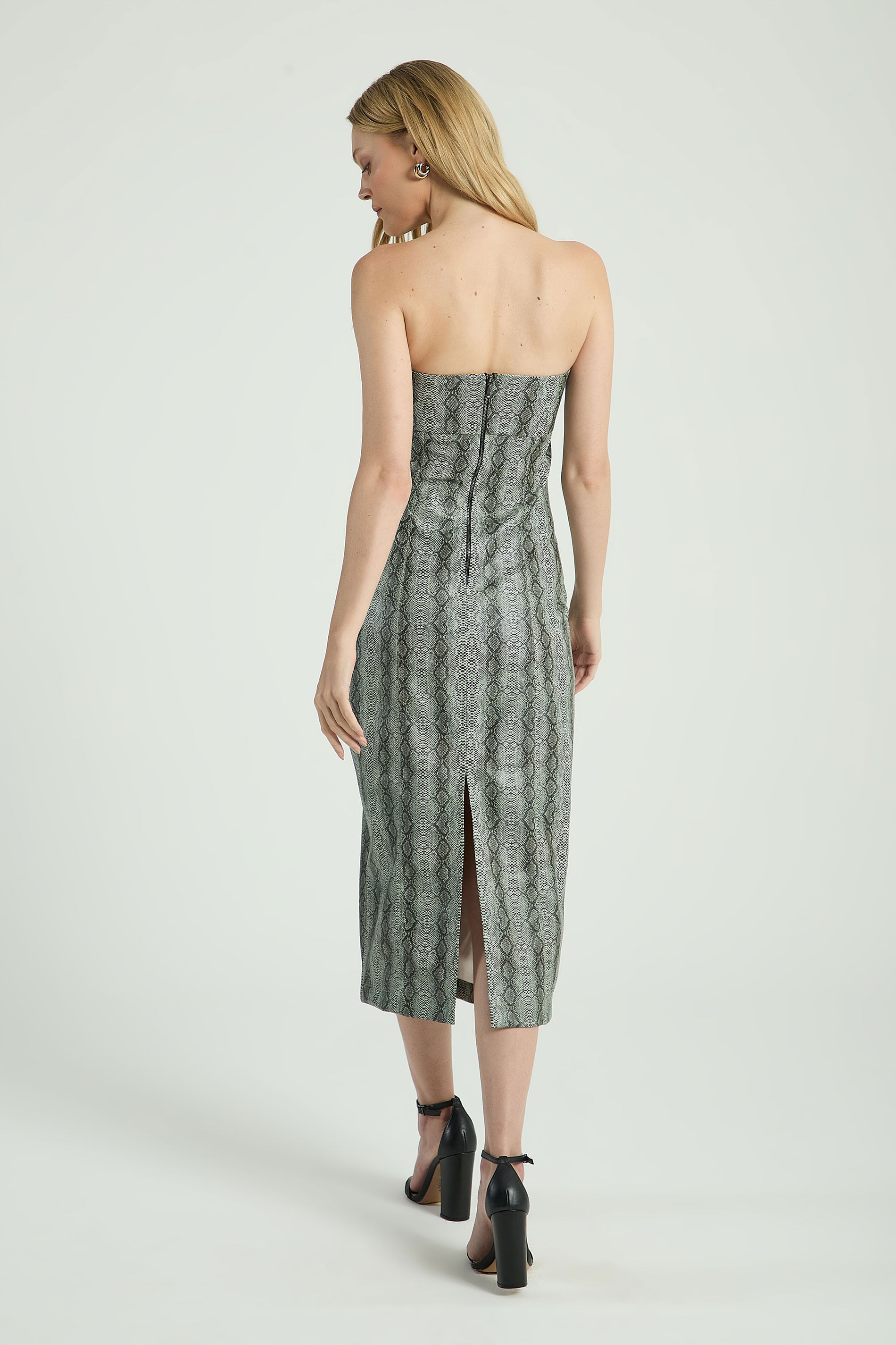 VESTIDO TOMARA QUE CAIA EM POLIURETANO - COBRA P - COBRA - 314860
