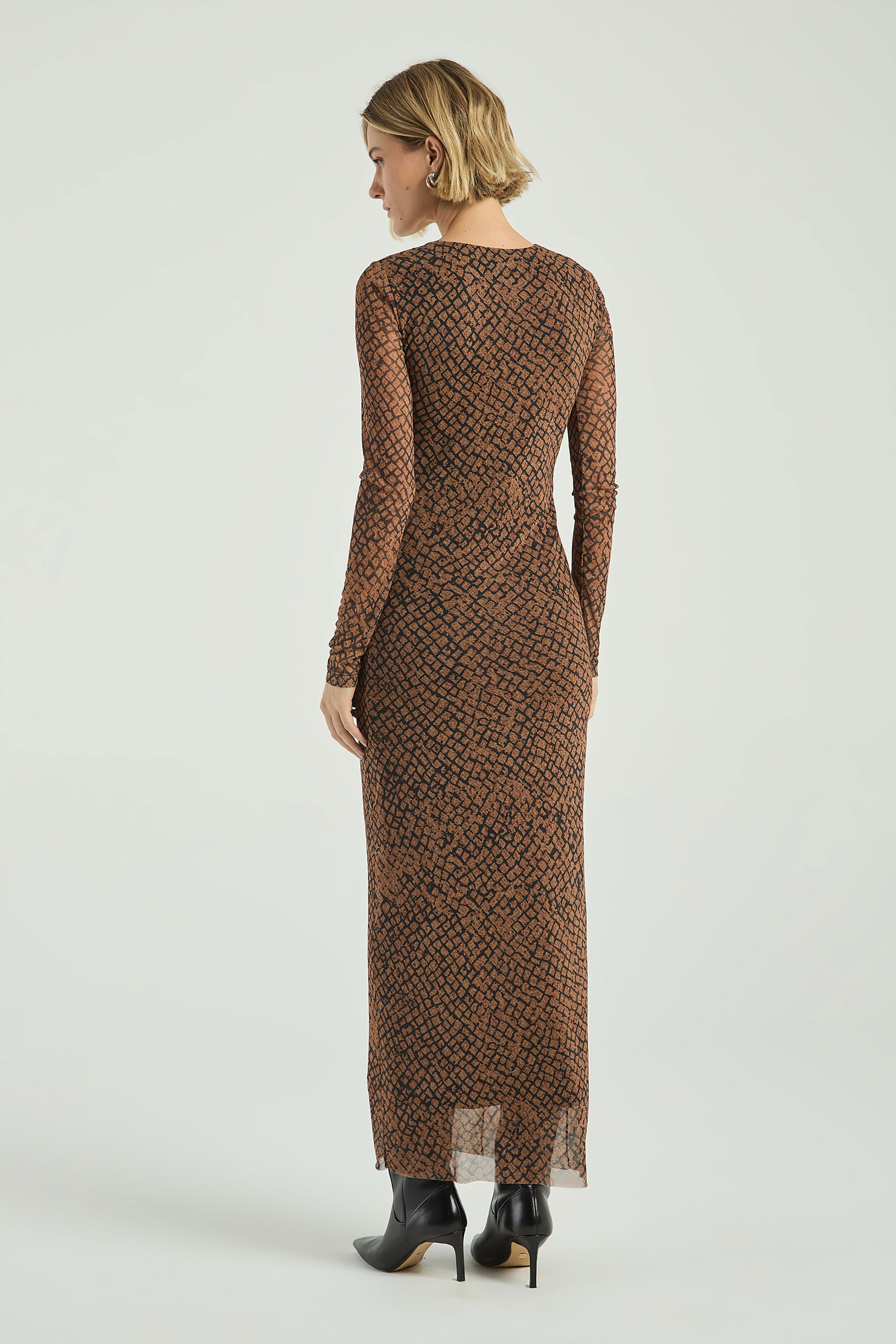 VESTIDO ESTAMPADO EM TULE-EST TEXTURA G - EST TEXTURA - 315672