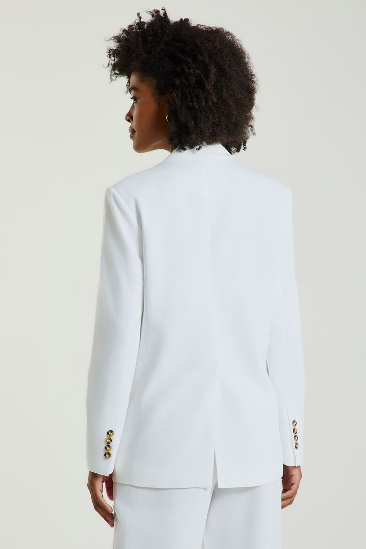 BLAZER OVER DETALHE 2 BOTÕES - BRANCO M - BRANCO - 328065