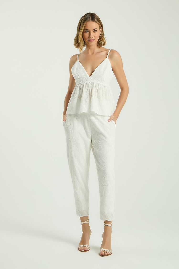 CALÇA CIGARRETE LAISE - BRANCO M - BRANCO - 342332