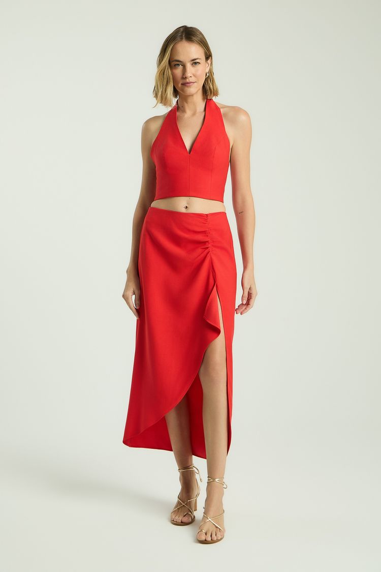 SAIA MIDI MOVIMENTO - TOMATE PP - TOMATE - 343612