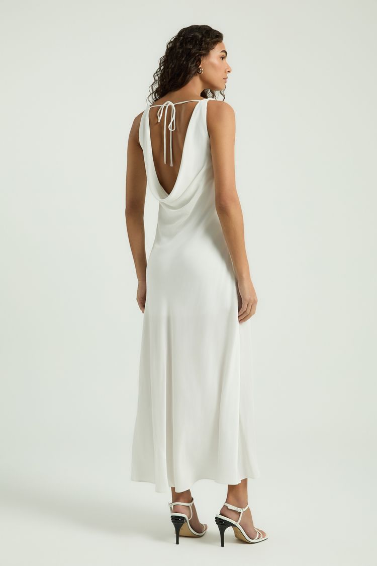 VESTIDO COSTAS DEGAGEE - OFF WHITE G - OFF WHITE - 343717