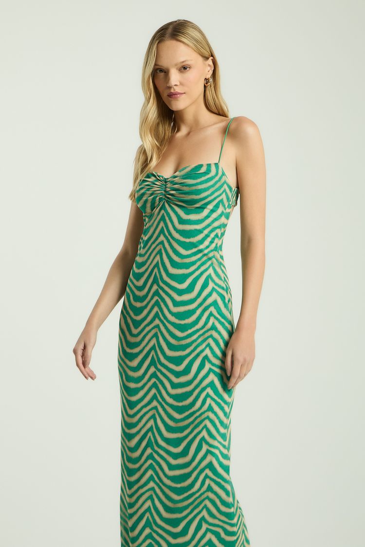 VESTIDO LONGO - EST ANIMAL PRINT FOLHA P - EST ANIMAL PRINT FOLHA - 346902