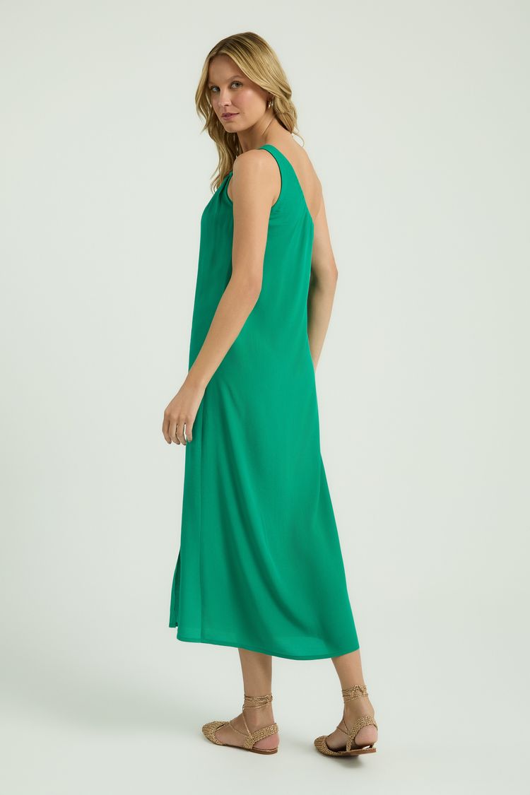 VESTIDO 1 OMBRO DETALHE METAL - FOLHA M - FOLHA - 347769